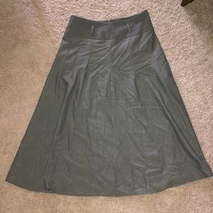 Grey Business Skirt Midi Length with Belt Loops